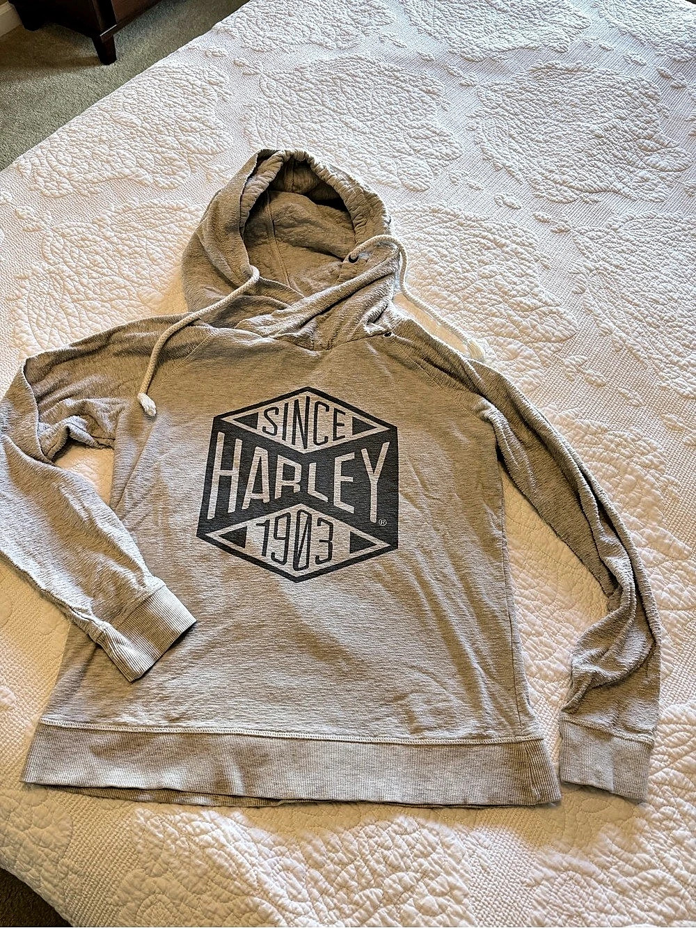 Harley-Davidson Since Harley 1903 Lightweight Hoodie Large Gray